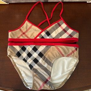 Burberry girls 2 piece bathing suit size 10Y